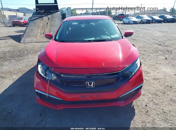2HGFC2F64KH563075 2019 HONDA CIVIC Red Widok wnętrza z tyłu
