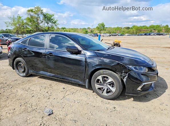 2HGFC2F64LH536153 2020 HONDA CIVIC Black წინა მარჯვენა