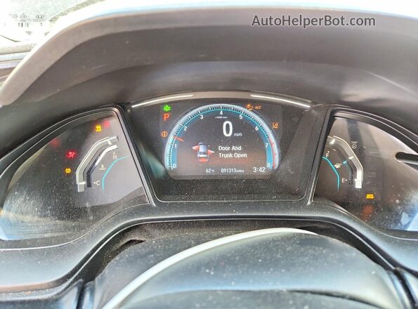 2HGFC2F64LH536153 2020 HONDA CIVIC Black ხელსაწყოთა პანელის ხედი