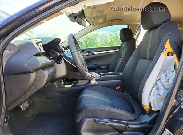 2HGFC2F64LH536153 2020 HONDA CIVIC Black წინა სალონის ხედი