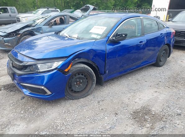 2HGFC2F64MH506314 2021 HONDA CIVIC Синий Передняя левая четверть