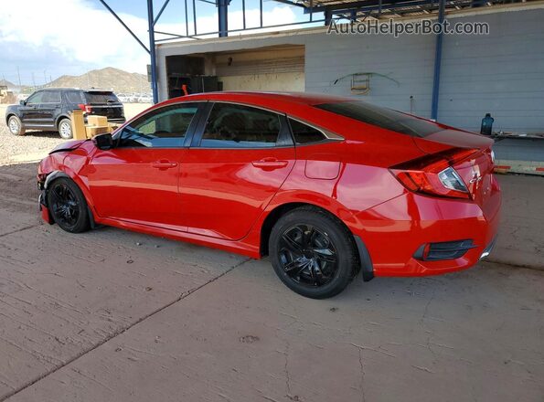 2HGFC2F65KH563084 2019 HONDA CIVIC Red Rear left