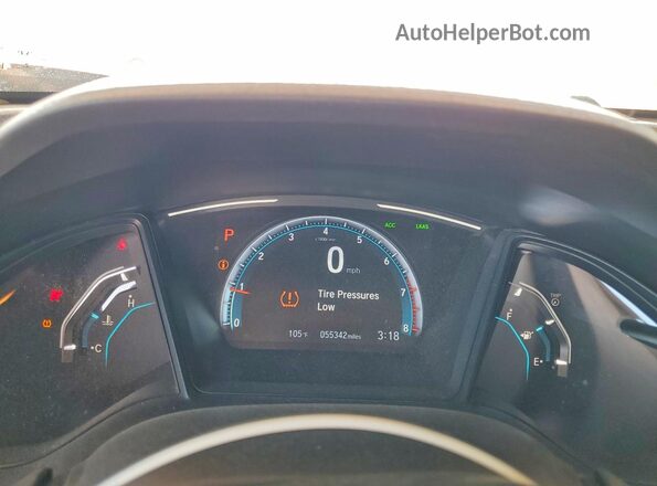 2HGFC2F65KH563084 2019 HONDA CIVIC Red Instrument cluster view