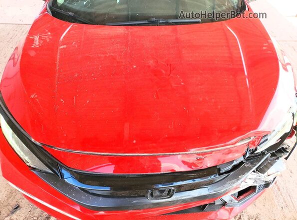 2HGFC2F65KH563084 2019 HONDA CIVIC Red Rear interior view