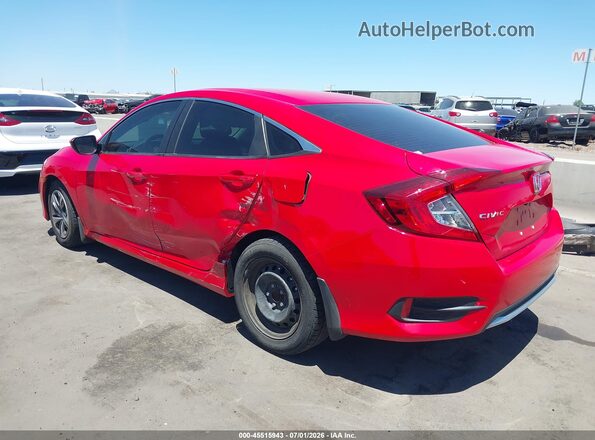 2HGFC2F65LH526800 2020 HONDA CIVIC Red Widok z przodu