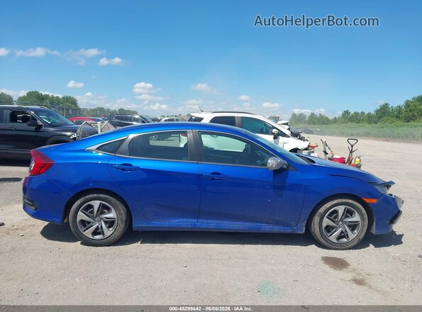 2HGFC2F65LH560591 2020 HONDA CIVIC Blue უკანა სალონის ხედი