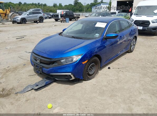 2HGFC2F65LH588407 2020 HONDA CIVIC Blue Передня ліва чверть