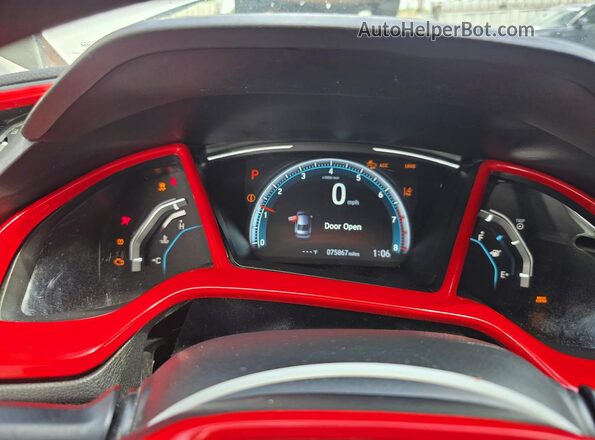 2HGFC2F65MH544375 2021 HONDA CIVIC White Вид щитка приладів