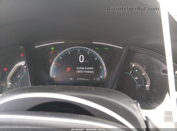 2HGFC2F66KH502505 2019 HONDA CIVIC Silver Vista de los asientos traseros