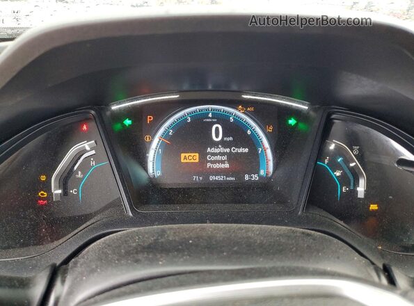2HGFC2F66KH518669 2019 HONDA CIVIC White Instrument cluster view