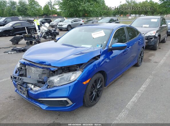 2HGFC2F66LH514641 2020 HONDA CIVIC Blue Առջևի ձախ երեք քառորդ տեսարան