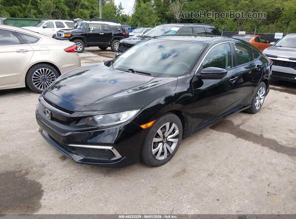 2HGFC2F66LH553164 2020 HONDA CIVIC Black წინა მარცხენა ხედი სამი მეოთხედიდან