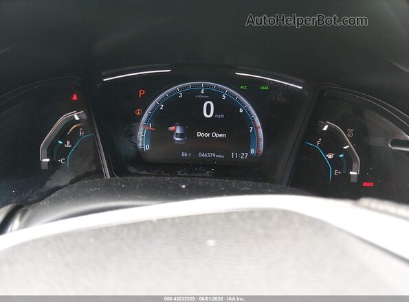2HGFC2F66LH553164 2020 HONDA CIVIC Black უკანა სავარძლების ხედი