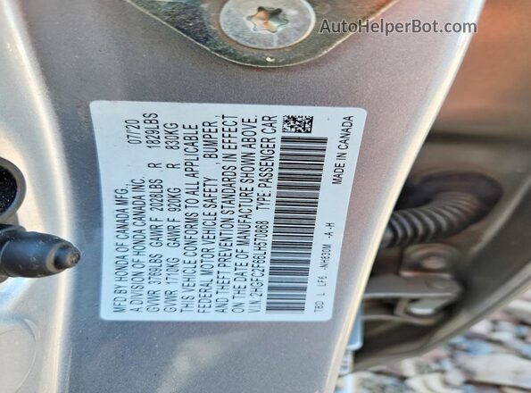 2HGFC2F66LH570868 2020 HONDA CIVIC Silver 