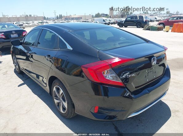 2HGFC2F66LH601570 2020 HONDA CIVIC Black Rear left