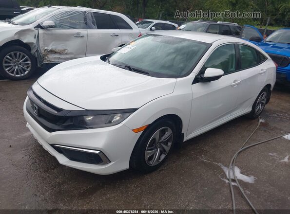 2HGFC2F67KH545654 2019 HONDA CIVIC White წინა მარცხენა ხედი სამი მეოთხედიდან