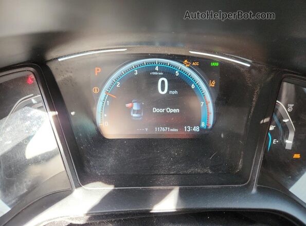 2HGFC2F68HH517662 2017 HONDA CIVIC Blue Вид щитка приладів