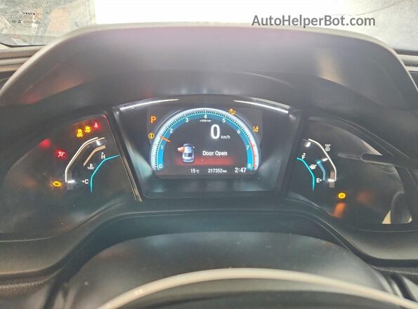 2HGFC2F68JH034162 2018 HONDA CIVIC Black Вид щитка приладів