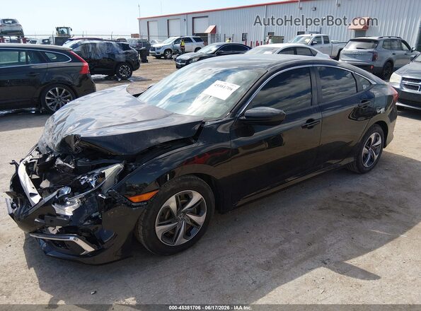 2HGFC2F68KH520147 2019 HONDA CIVIC Черный Передняя левая четверть