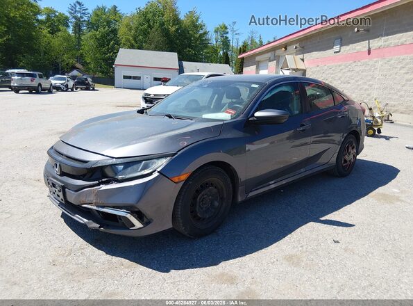 2HGFC2F68KH579425 2019 HONDA CIVIC Gray Առջևի ձախ երեք քառորդ տեսարան