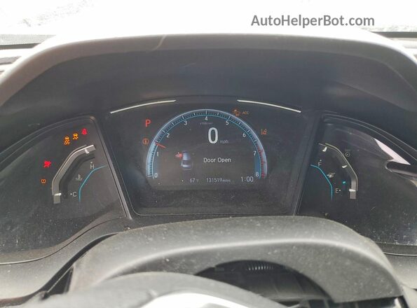2HGFC2F68KH591378 2019 HONDA CIVIC Gray Вид щитка приладів