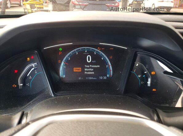 2HGFC2F68KH596743 2019 HONDA CIVIC Charcoal Widok zestawu wskaźników