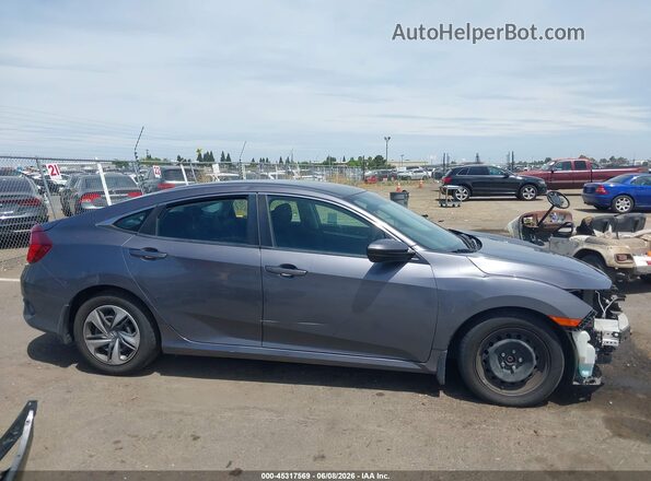 2HGFC2F68LH529173 2020 HONDA CIVIC Gray უკანა სალონის ხედი