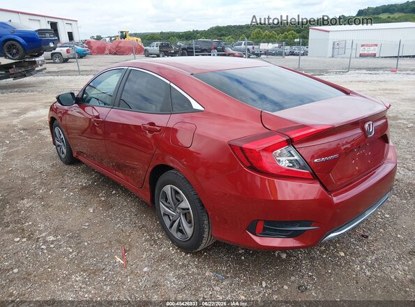 2HGFC2F68LH549987 2020 HONDA CIVIC Red Հետևի ձախ