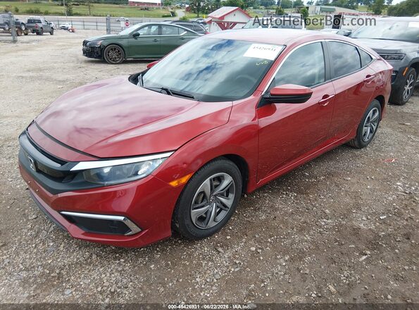 2HGFC2F68LH549987 2020 HONDA CIVIC Red Առջևի ձախ երեք քառորդ տեսարան