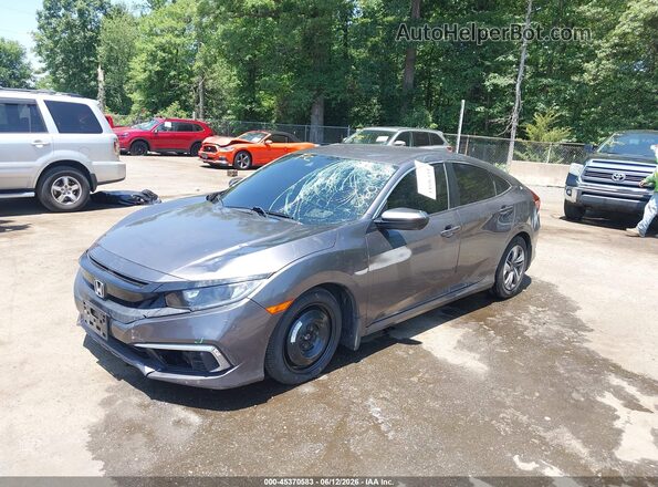 2HGFC2F69KH558034 2019 HONDA CIVIC Gray Vista tres cuartos delantera izquierda