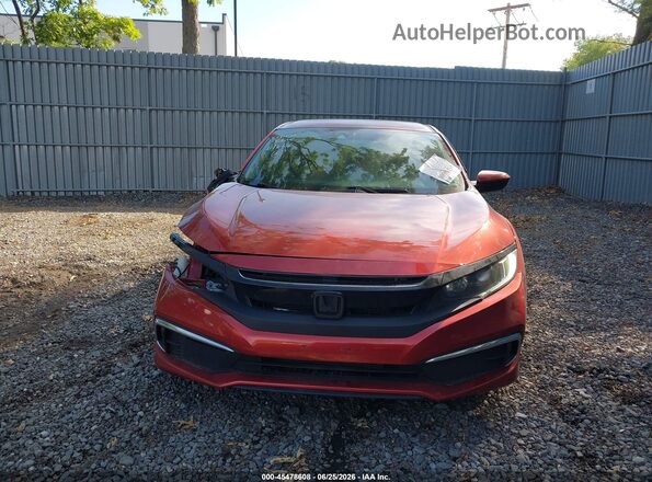 2HGFC2F69LH578883 2020 HONDA CIVIC Red Вид щитка приладів