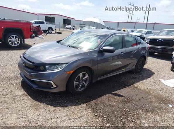 2HGFC2F69MH537204 2021 HONDA CIVIC Серый Передняя левая четверть