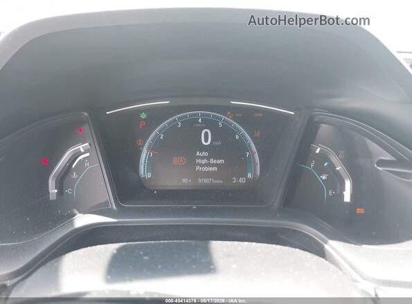 2HGFC2F6XKH543591 2019 HONDA CIVIC Blue Widok tylnych siedzeń