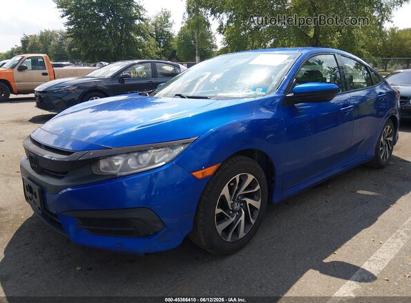 2HGFC2F70GH576423 2016 HONDA CIVIC Blue Առջևի ձախ երեք քառորդ տեսարան