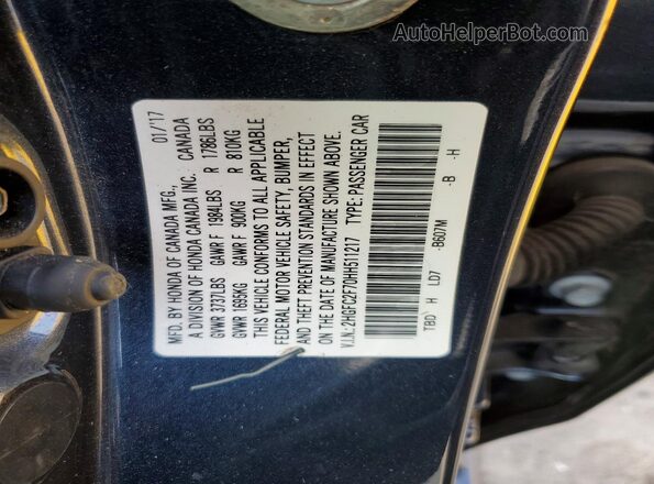 2HGFC2F70HH511217 2017 HONDA CIVIC Blue Вид підкапотного простору