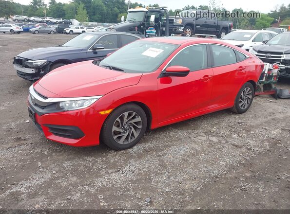 2HGFC2F70JH519341 2018 HONDA CIVIC Red Przód lewy