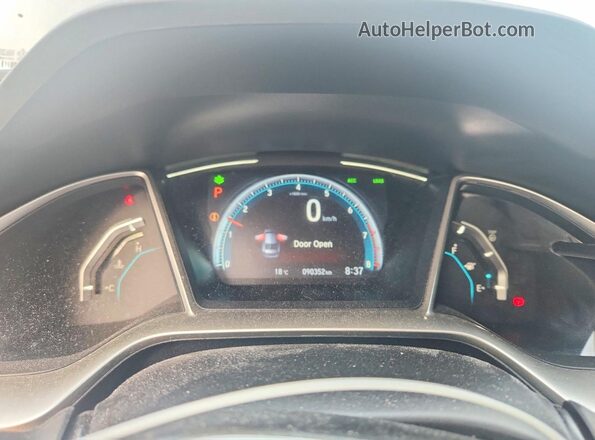 2HGFC2F70KH040676 2019 HONDA CIVIC Gray Widok zestawu wskaźników