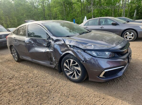 2HGFC2F70KH040676 2019 HONDA CIVIC Gray Przód prawy