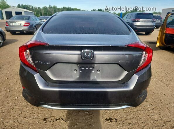 2HGFC2F70KH040676 2019 HONDA CIVIC Gray Widok z tyłu