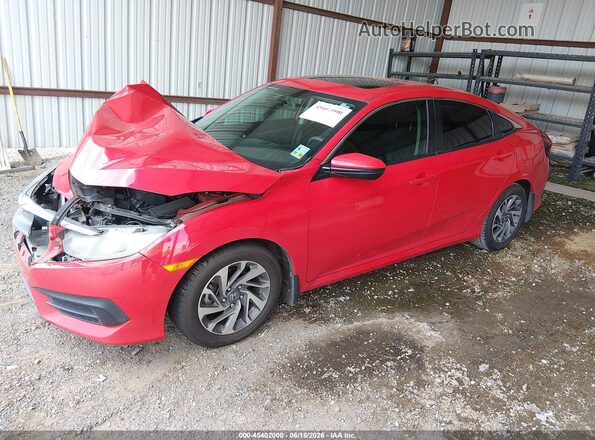 2HGFC2F71GH552051 2016 HONDA CIVIC Red Front left