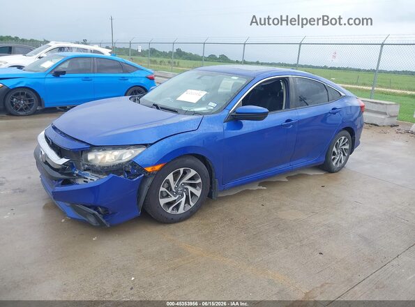 2HGFC2F71HH537275 2017 HONDA CIVIC Blue Առջևի ձախ երեք քառորդ տեսարան