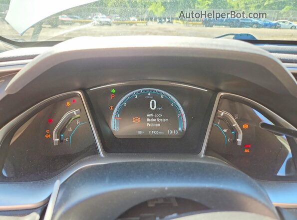 2HGFC2F71JH554339 2018 HONDA CIVIC Silver Вид щитка приладів