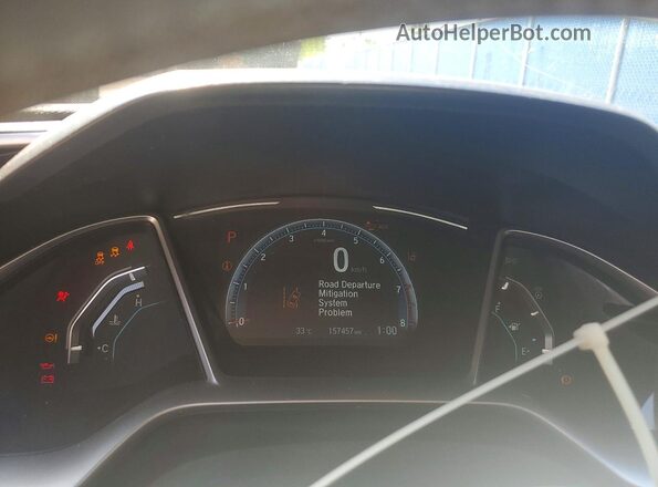 2HGFC2F71LH034452 2020 HONDA CIVIC White ხელსაწყოთა პანელის ხედი
