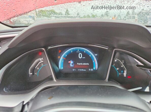 2HGFC2F72GH545772 2016 HONDA CIVIC Red Вид щитка приладів