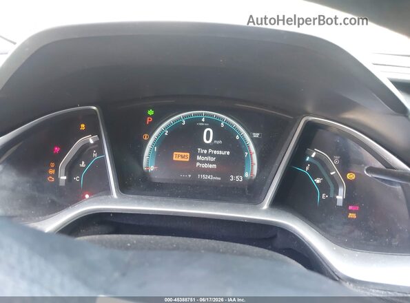 2HGFC2F72HH543621 2017 HONDA CIVIC Black უკანა სავარძლების ხედი