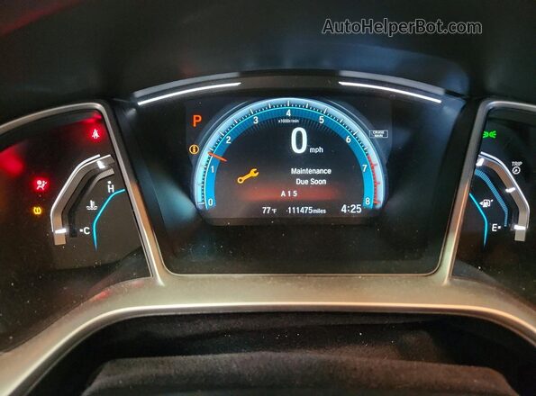 2HGFC2F72HH558863 2017 HONDA CIVIC White Instrument cluster view