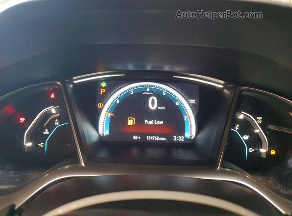 2HGFC2F72JH583526 2018 HONDA CIVIC Gray ხელსაწყოთა პანელის ხედი
