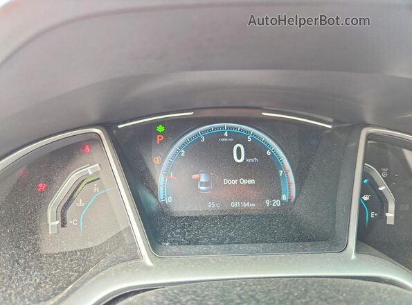 2HGFC2F72LH005140 2020 HONDA CIVIC Red ხელსაწყოთა პანელის ხედი