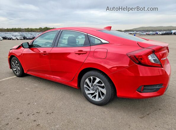 2HGFC2F73JH554486 2018 HONDA CIVIC Red Trasero izquierdo