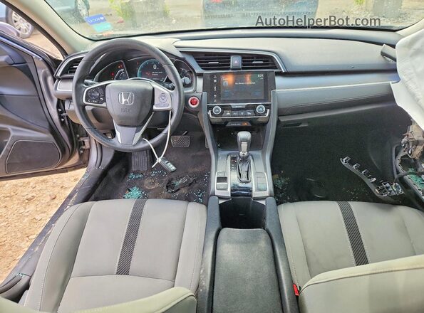 2HGFC2F73JH594017 2018 HONDA CIVIC Gray Առջևի վահանակի տեսք